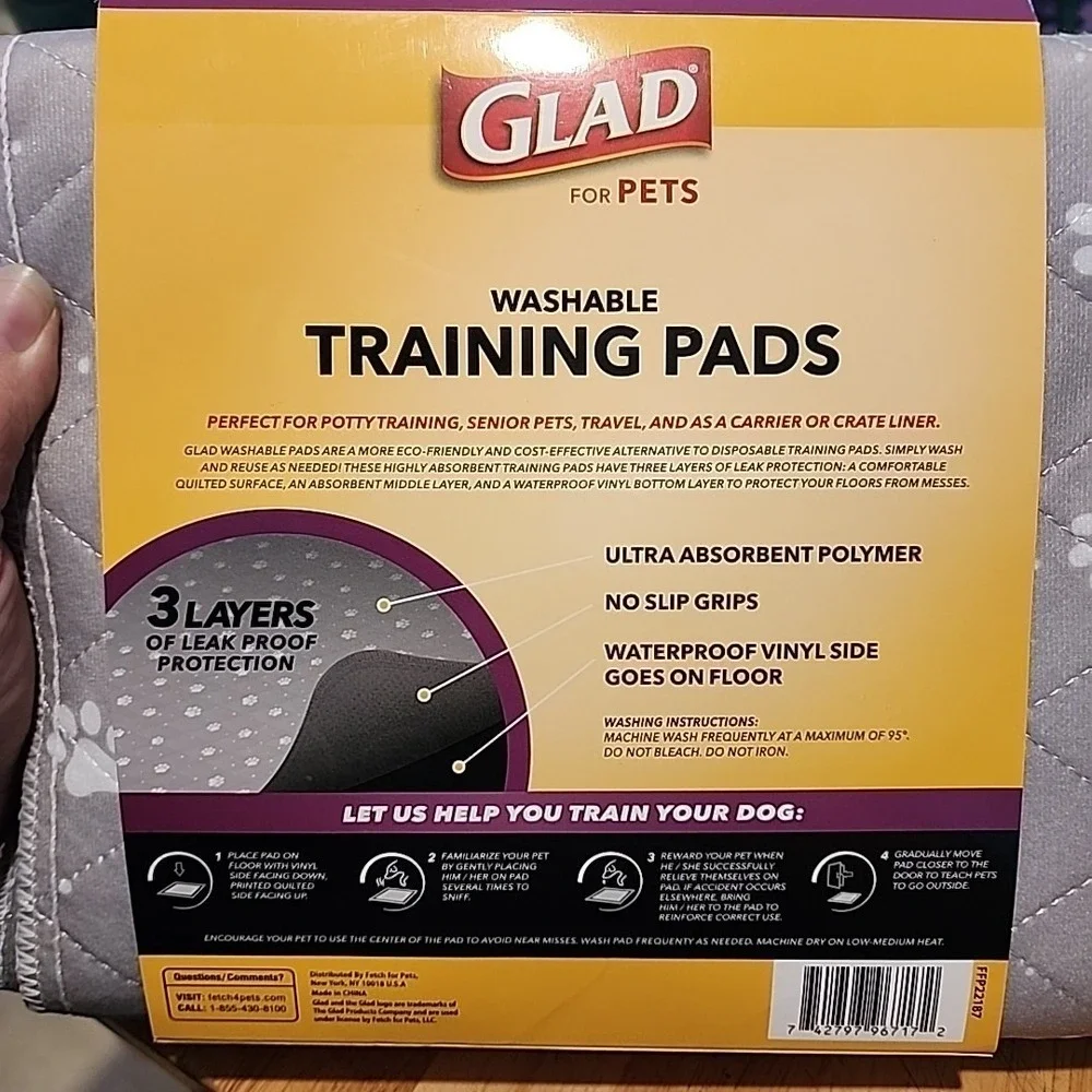 GLAD for Pets Washable Training Pads - Medium Size (24